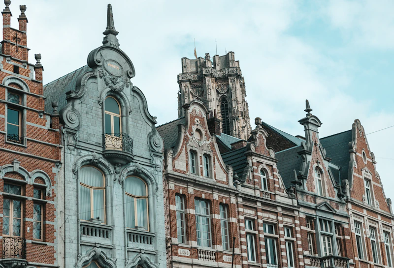 a large building with a clock on the front of it